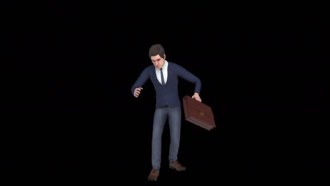 el bucle de baile del hombre de negocios
