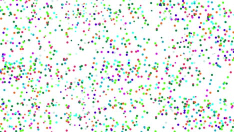 colorful animation of confetti falling on green screen 4k video