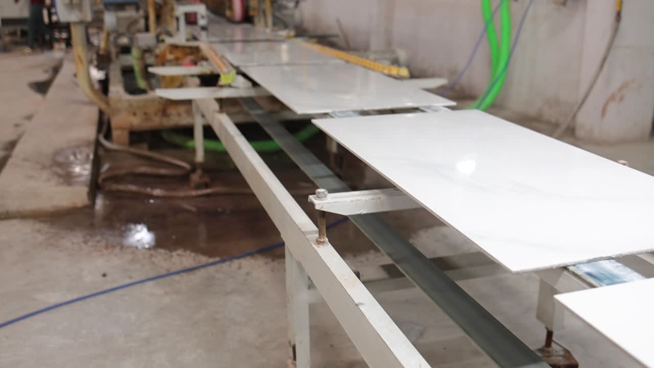 tiles completing the hot water washing