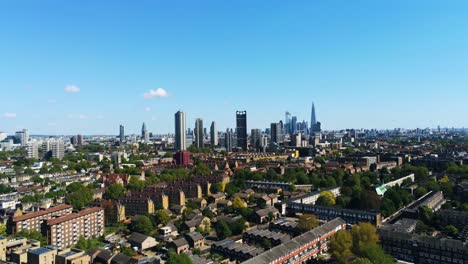 aerial view of the buildings