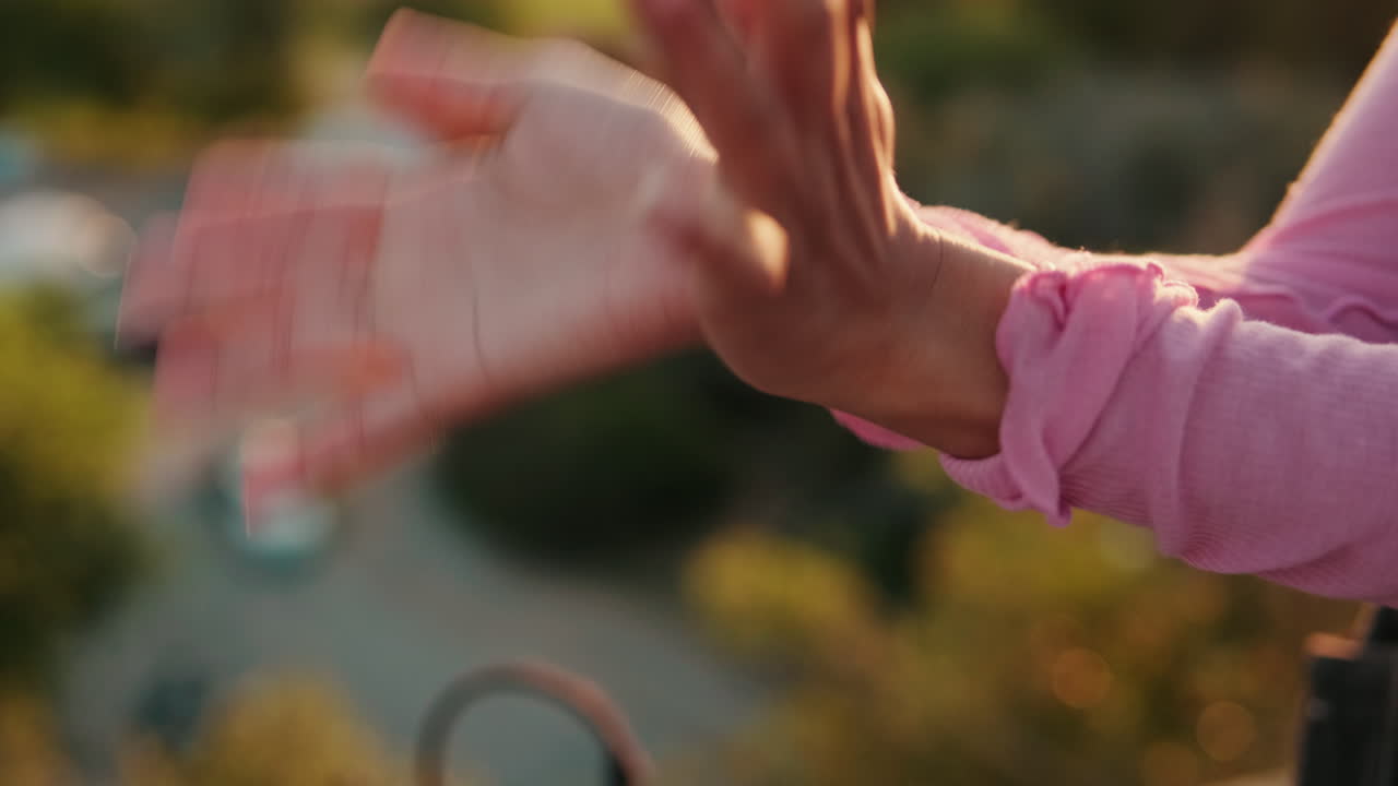 Graceful Hand Dance in Golden Sunlight