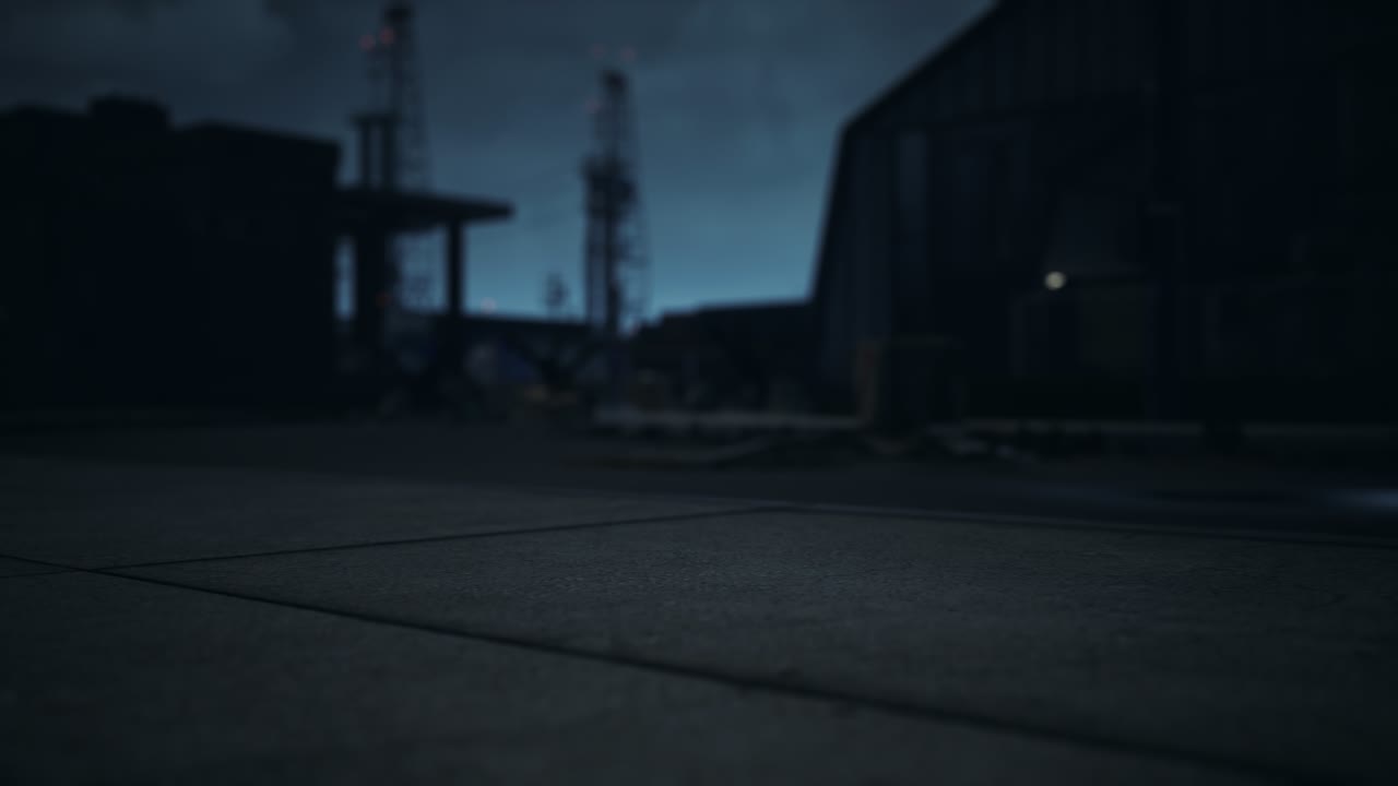 промышленная зона в темно-облачную погоду