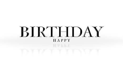 elegance style happy birthday text on white gradient