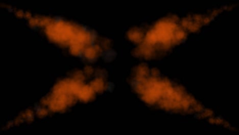 las partículas de color que soplan el humo animación gráficos de movimiento