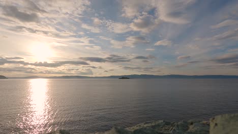 time-lapse, timelpase en el fiordo de trondheim