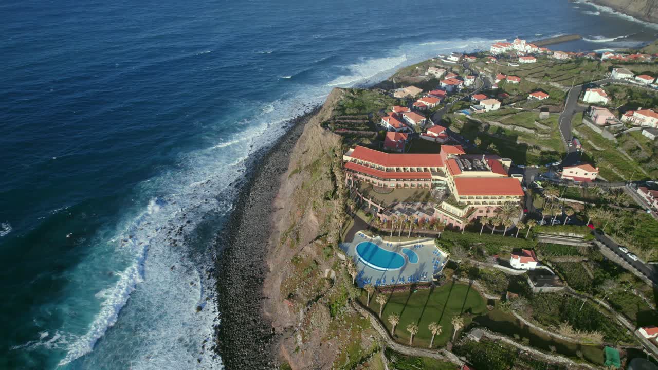 Aerial View of Coastal Resort