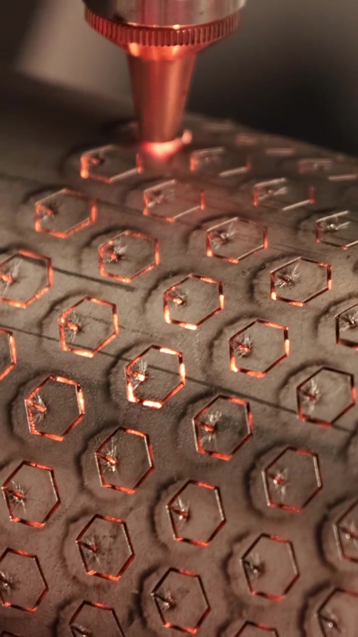 CNC Laser and gas cutting of metal, modern industrial technology.