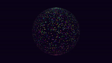 dotted sphere a colorful 3d pattern on a black background