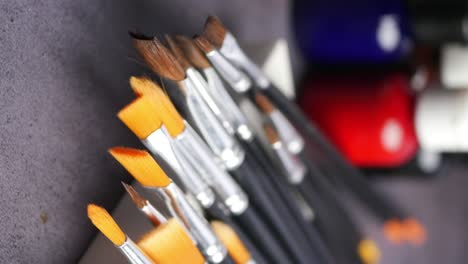 assortment of paint brushes