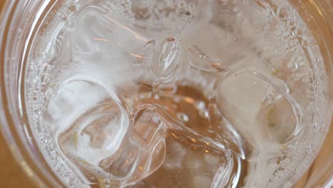 iced soda in a glass