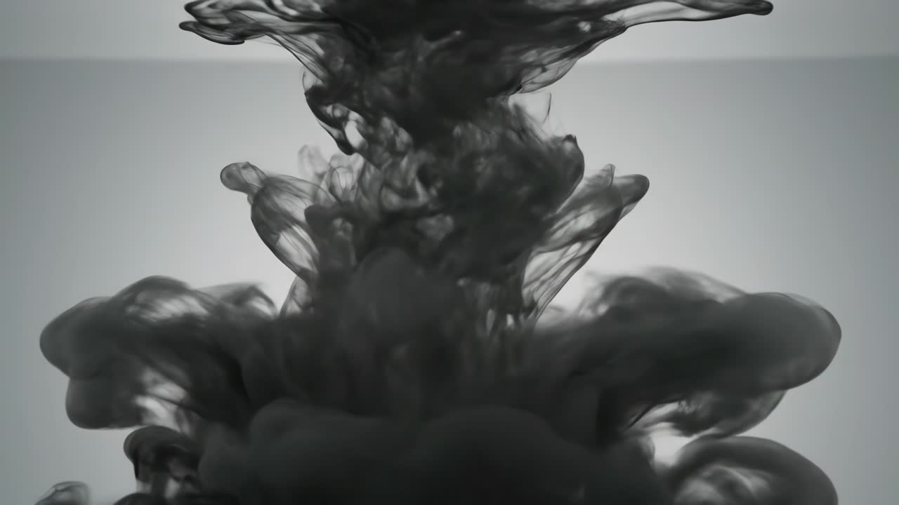 Abstract Black Ink in Water