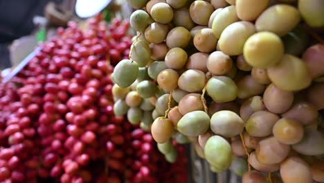 fresh emirati dates displayed during the dates festival in the united arab emirates