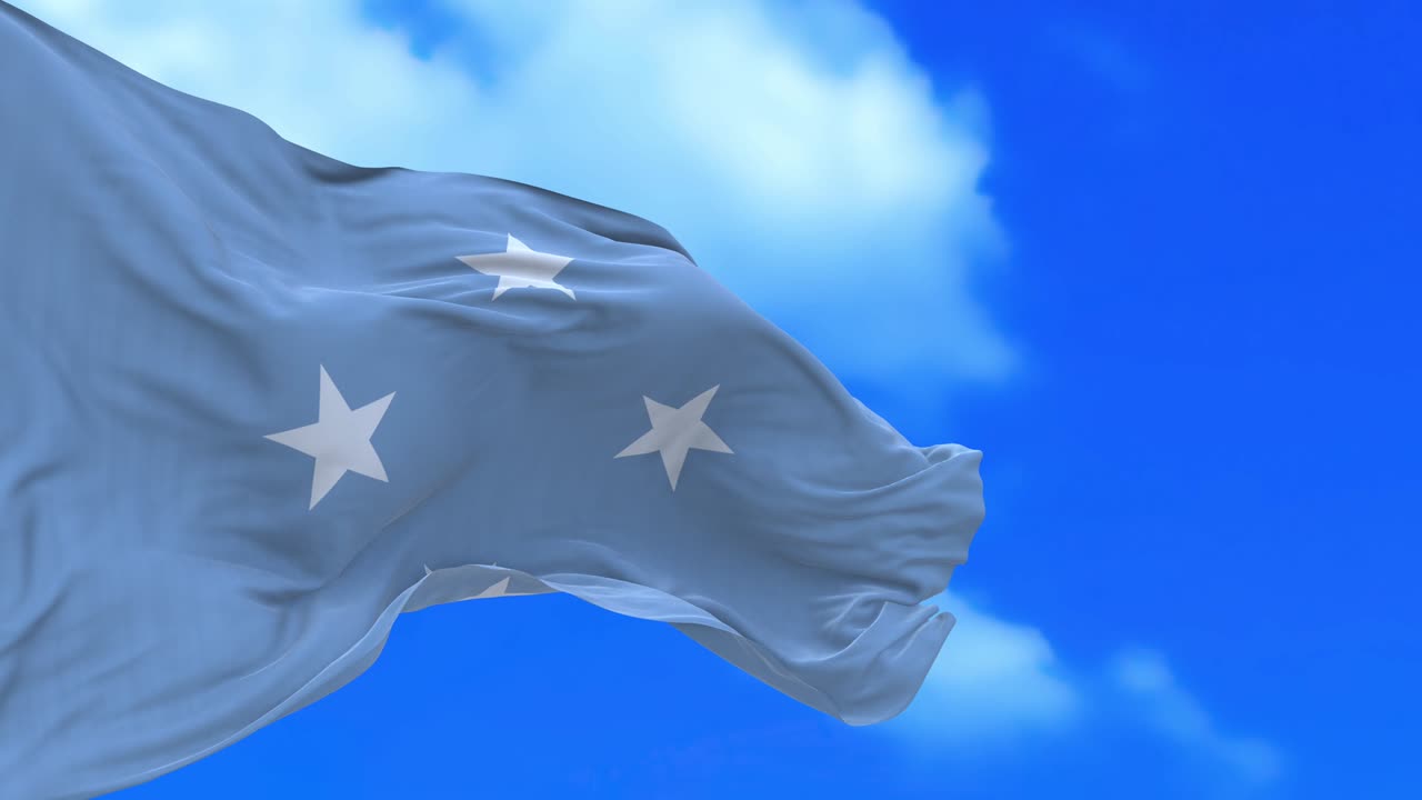 bucle sin costuras de la bandera de los estados federados de micronesia.