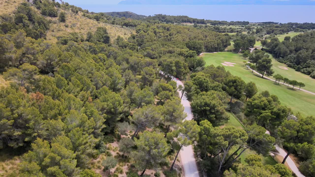 Discover the lush greenery and winding paths of Mallorca's beautiful terrain. This tranquil location near Coll Baix offers stunning views and a perfect escape for nature lovers.