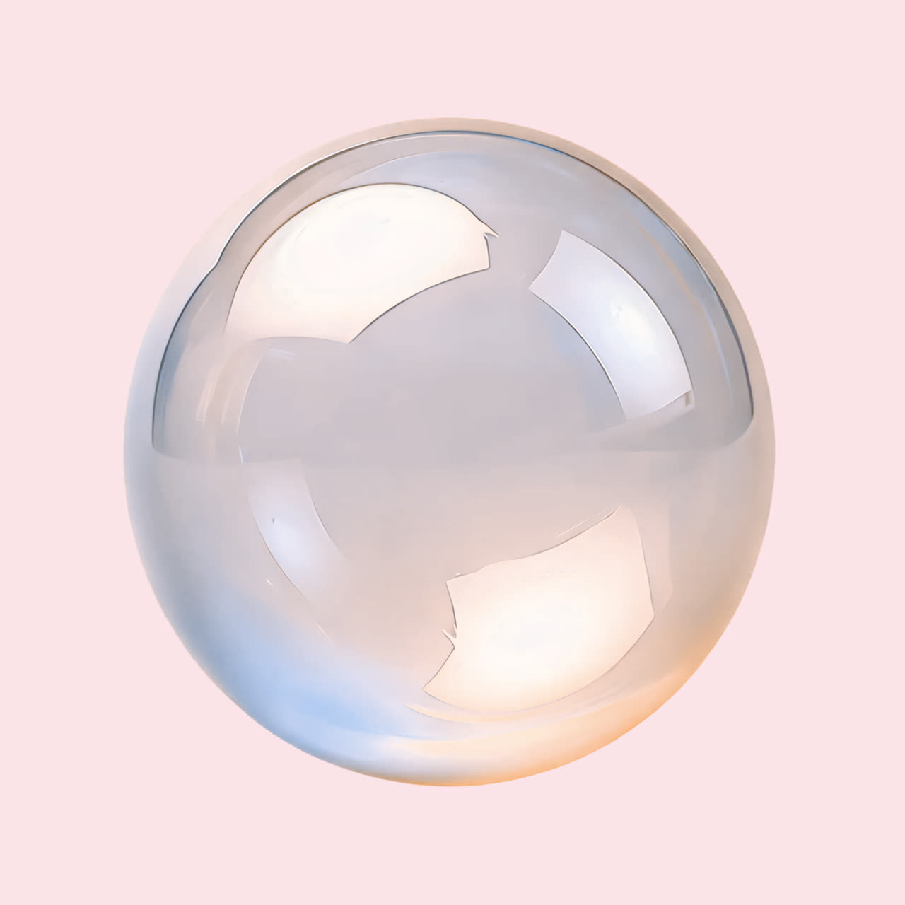 Spinning bubble animation isolated asset, transparent 4K video, alpha channel, ProRes 4444