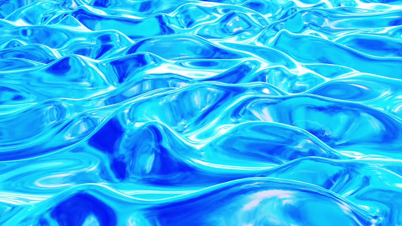 물결과 같은 액체 패턴, 루프 모션, 3d 스타일리시 추상적인 파란색, 파란색 표면, 아름다운 그라디언트 색상과 함께 화려한 액체 유리, 4k 트렌디한 다채로운 액체 애니메이션.