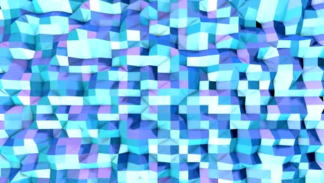 abstracto simple azul violeta baja poli superficie 3d como magnífico fondo. suave geométrico bajo fondo de movimiento poli de desplazamiento de polígonos puros azul violeta. fondo de bucle sin costuras 4k fullhd