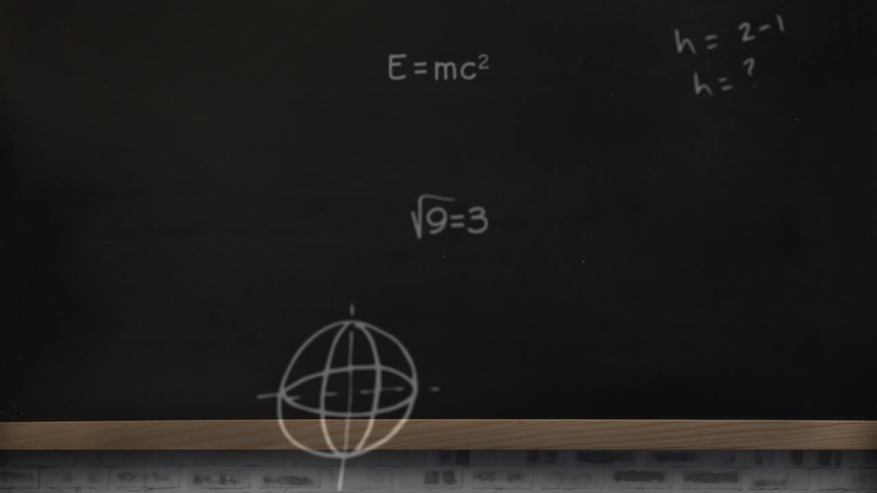 animación de ecuaciones matemáticas en fondo negro