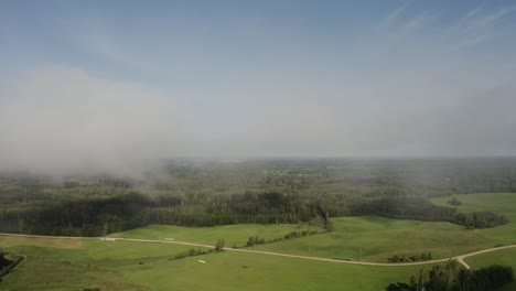 Flying-in-the-Clouds.-Countryside-Environment.-Aerial
