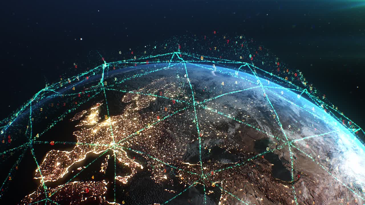 Abstract 3D Earth Connections