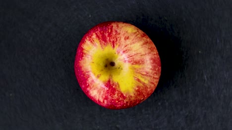 close-up of juicy apple showing vibrant colors and textures, ideal for healthy eating and lifestyle themes