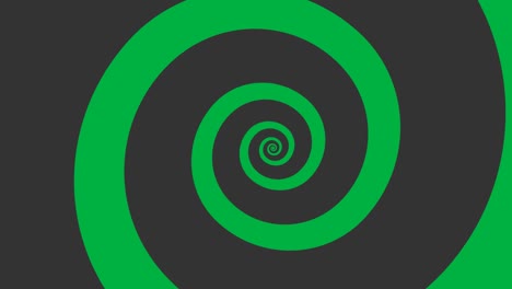 hypnotize black spiral spinning in seamless loop with green screen background
