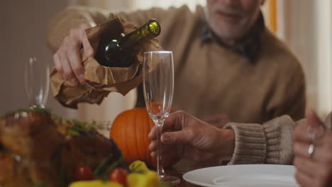 thanksgiving dinner with wine