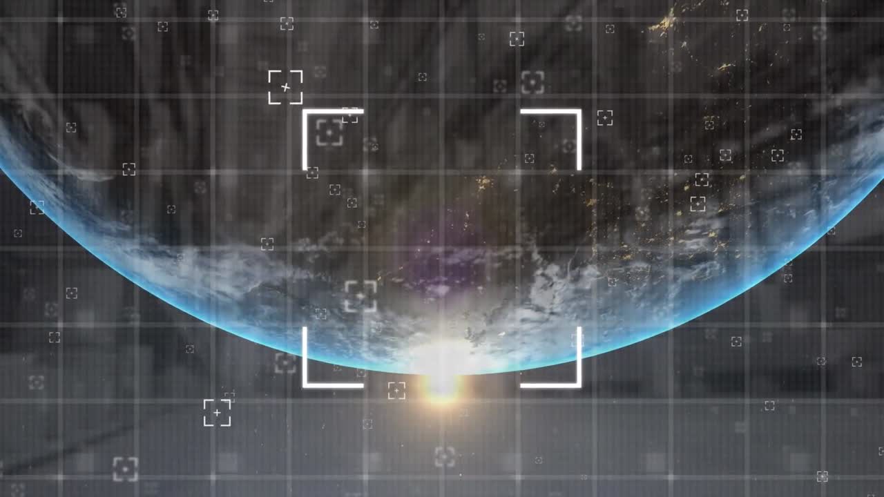 Animation of globe with markers and network of connections
