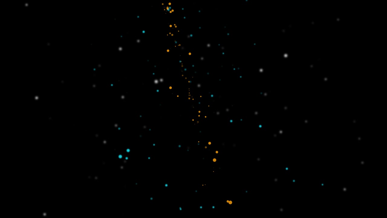 Abstract Flowing Particles on Black Background