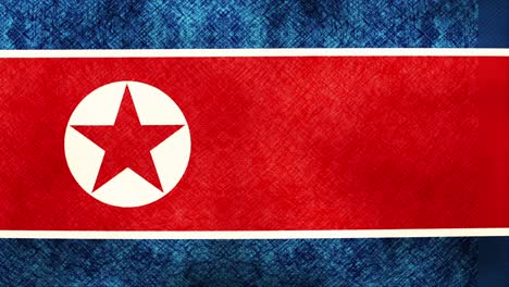 north korea grunge flag