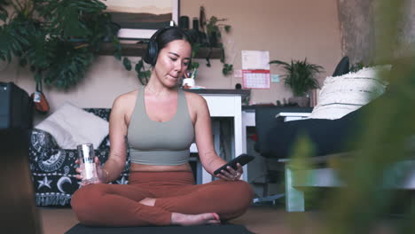 a woman wearing headphones