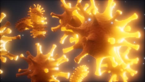 bacterias virus o gérmenes células de microorganismos bajo microscopio con profundidad