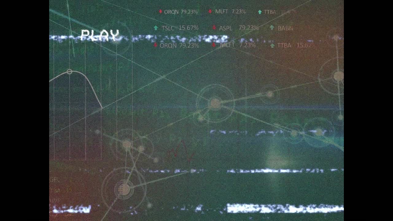 빈티지 비디오 레코드에 연결, 데이터 및 오류의 애니메이션