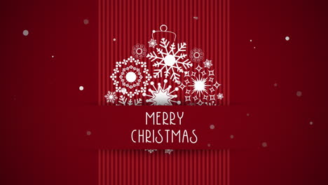 Merry-Christmas-text-with-white-snowflakes-on-red-background-2