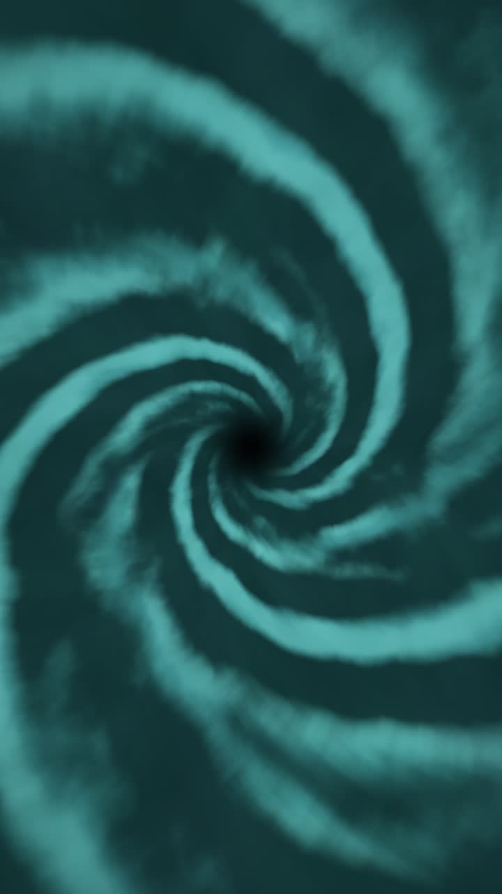 A swirling vortex of dark green and light blue hues creates a hypnotic, abstract motion background