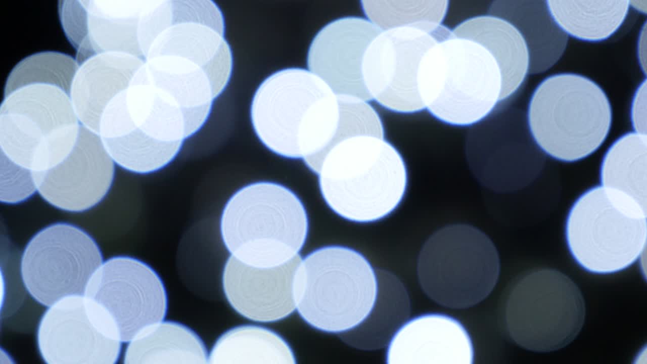 fondo decorativo blanco y azul luces navideñas desenfocadas parpadeando en 4k