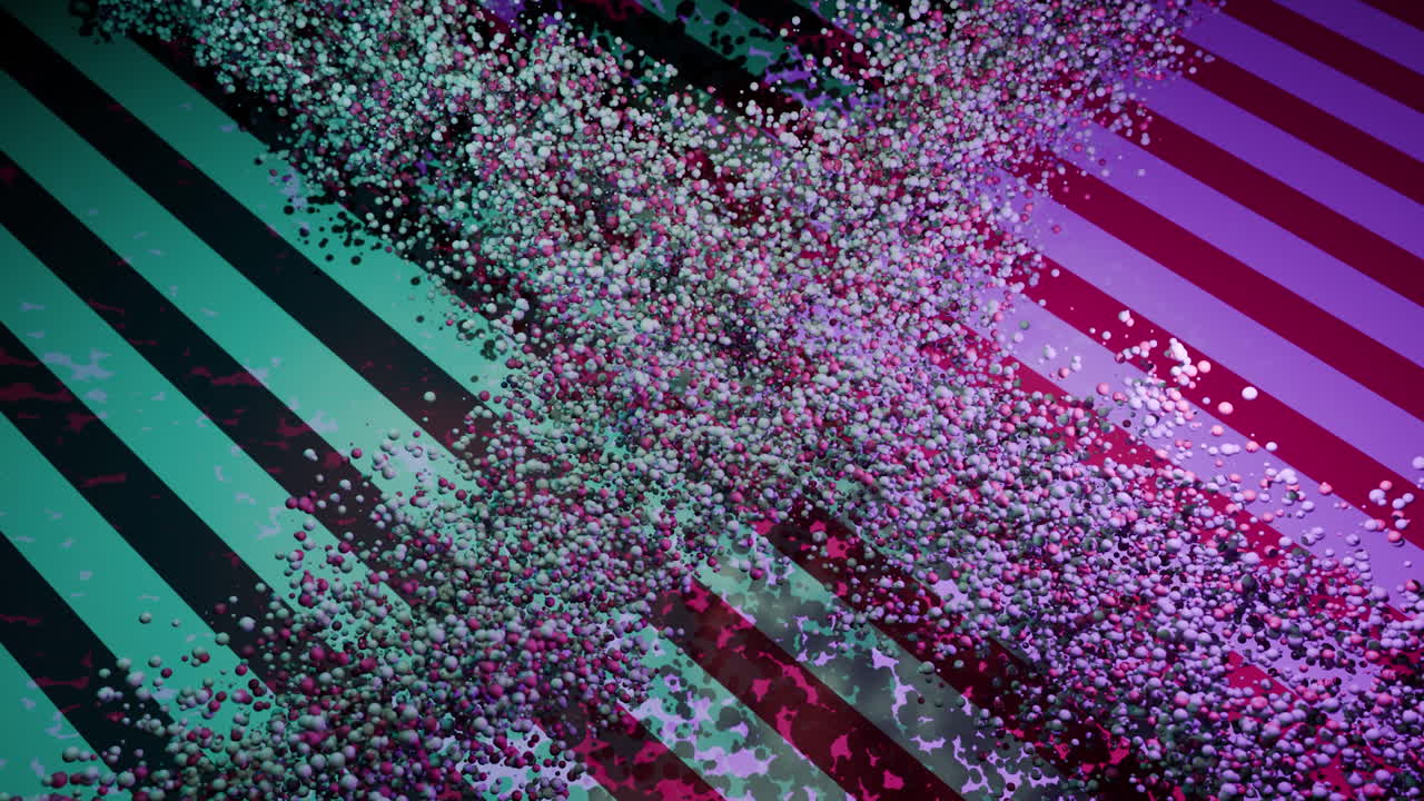 Abstract Particles on Striped Background