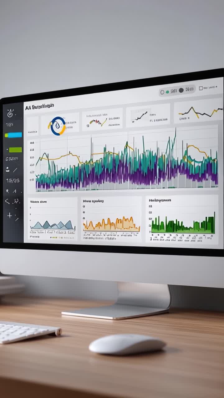 Detaljert analysedashbord som viser dynamiske datavisualiseringer, grafer og målinger for omfattende ytelsesovervåking og innsiktsfull beslutningstaking