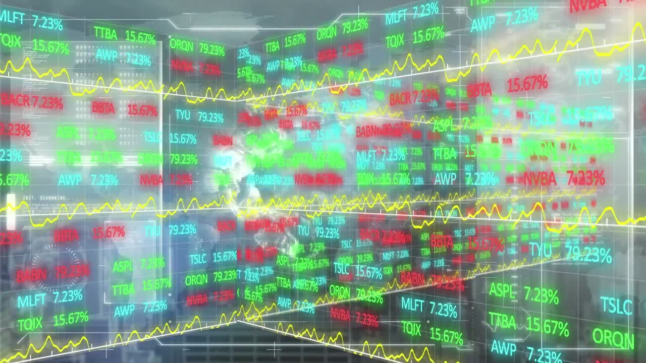 전 세계 데이터 프로세싱의 애니메이션