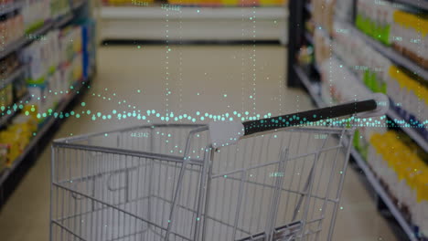 animación del procesamiento de datos financieros en el carrito de compras