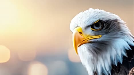 close-up portraits of a bald eagle