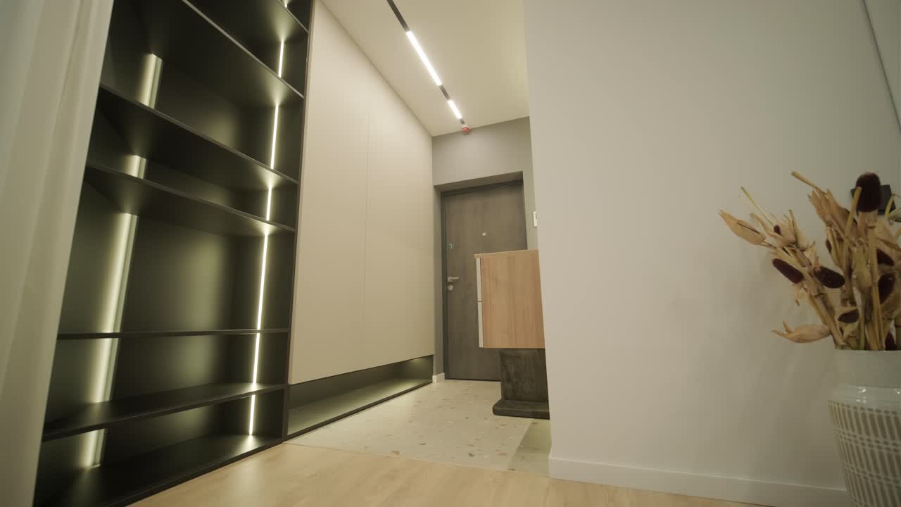 interior de apartamento minimalista con diseño limpio