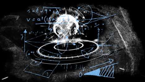 animación del procesamiento de datos en todo el mundo