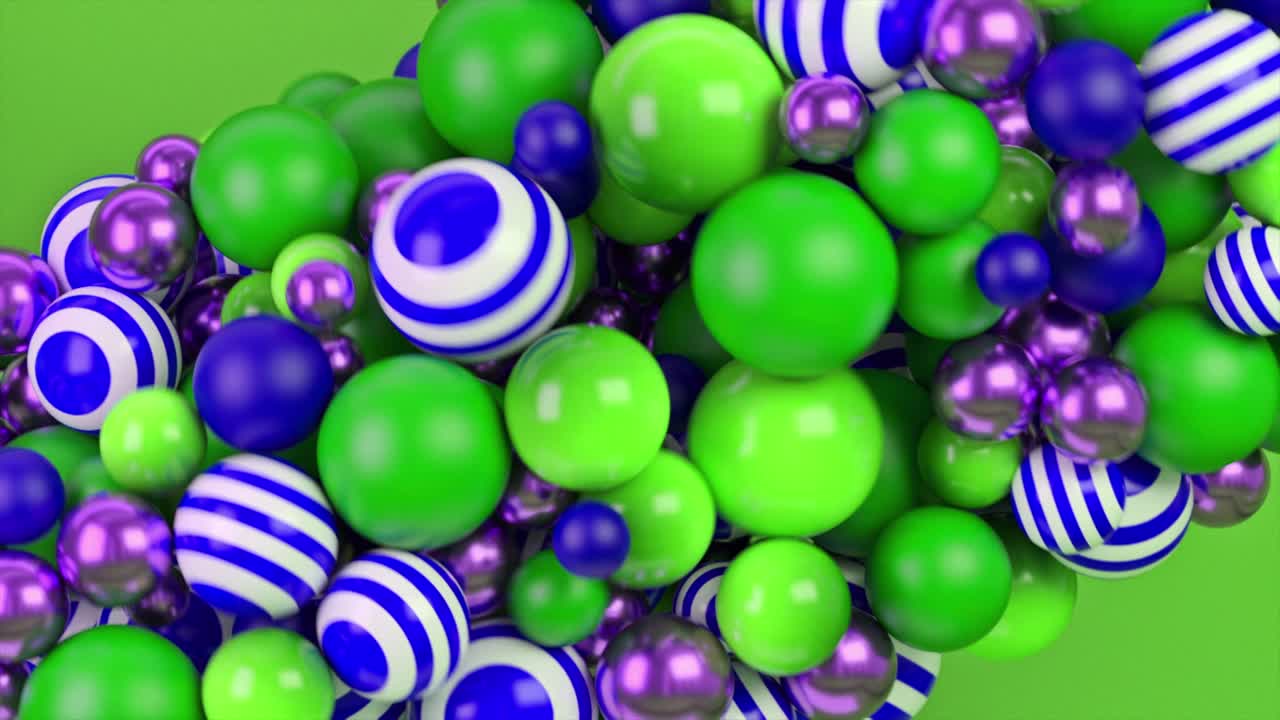 Abstract Colorful 3D Spheres