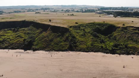 Flug-über-Der-Nordsee-An-Der-Küste-Von-Yorkshire