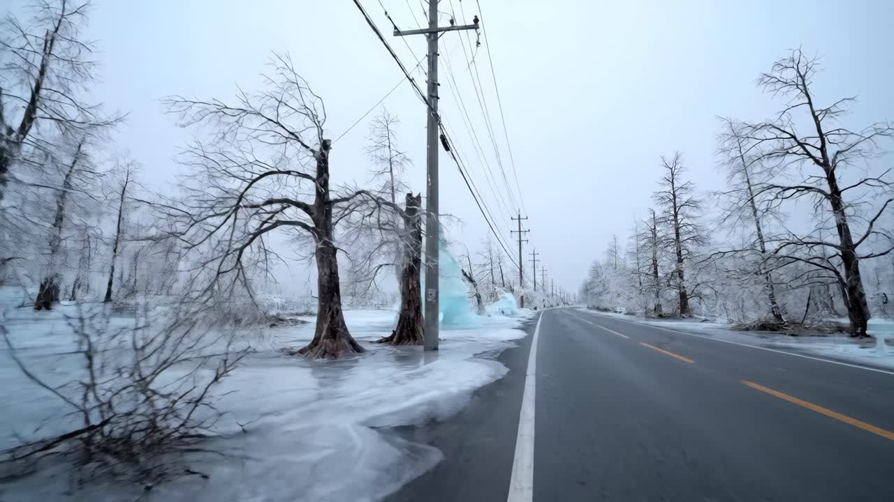 Icy Winter Road