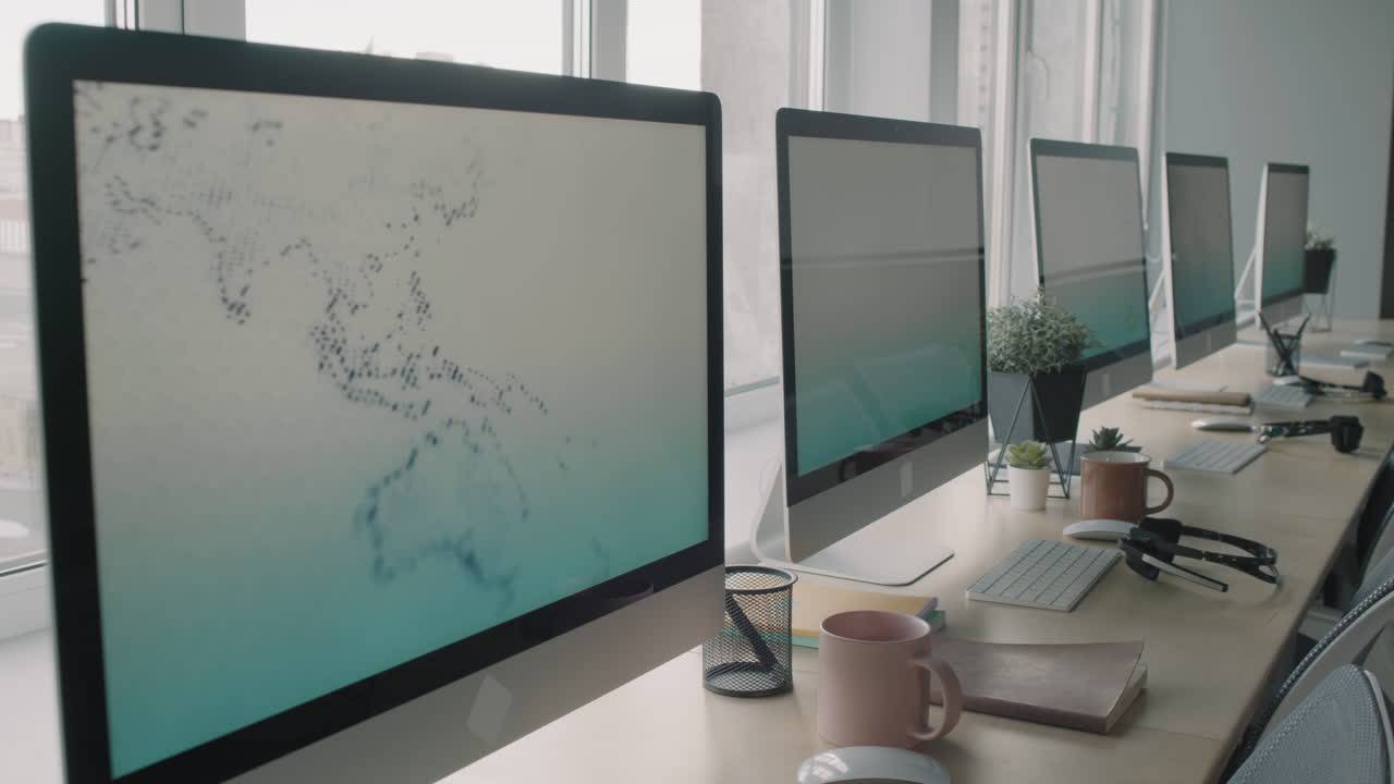 Modern Office Workspace with Computers