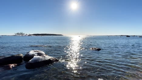 Spring-landscape-with-open-water-and-ice-melting