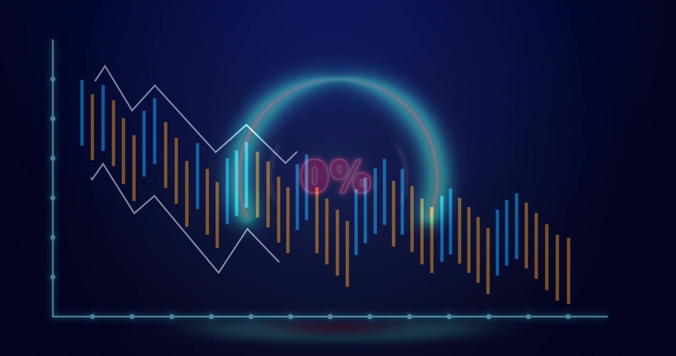 Animated Financial Bar Chart Showing Market Trends