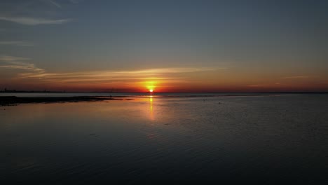 puesta de sol de deuces bay cerca de corpus christi, texas